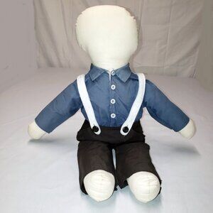 Vintage Handcrafted AMISH faceless doll - detailed - Primitive Folk Art 20” long